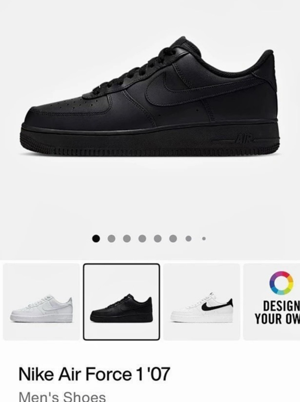 Nike Air Force 1 '07 Low Triple Black Sneakers